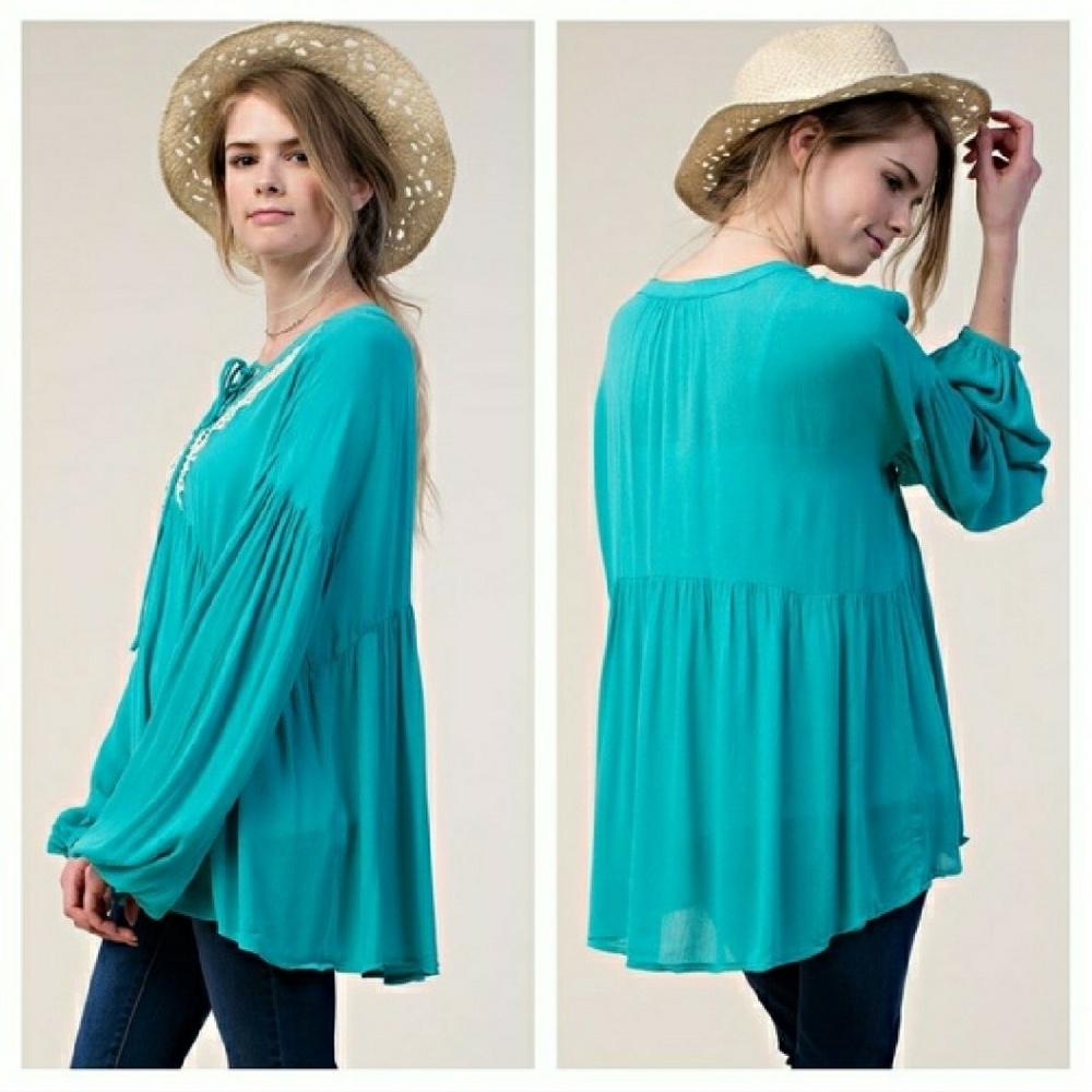 Boho long sleeve top - Picture 2 of 3